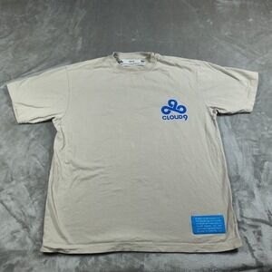 Cloud9 Shirt Mens Medium Beige Esports 2022 Short Sleeve Gaming Video Games